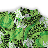 Turtle Floral Aloha Beach Long Sleeve Shirt, Ocean Turtle Long Shirt - The Palmix